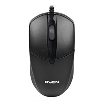 Мышь проводная SVEN RX-112, USB, 2 кнопки+1 колесо-кнопка, оптическая, черная, SV-03200112UB 512587