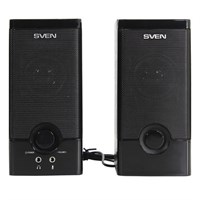 Колонки компьютерные SVEN SPS-603, 2.0, 2х3 Вт, дерево, черные, SV-015183 512845