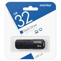 Флеш-диск 32GB SMARTBUY Clue USB 2.0, черный, SB32GBCLU-K 513786