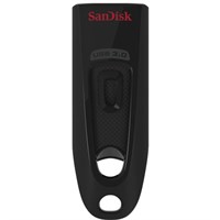 Флеш-диск 128 GB, SANDISK Cruzer Ultra, USB 3.0, черный, SDCZ48-128G-U46 512231