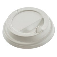 Одноразовые крышки для стакана 250 мл (d-80), КОМПЛЕКТ 100 шт., клапан-носик, белые, ФОРМАЦИЯ, CH-80F-A 606202