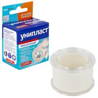 Лейкопластырь рулонный УНИПЛАСТ, 2,5х500 см, нетканая основа, катушка в картонной коробке, 20024382 630903