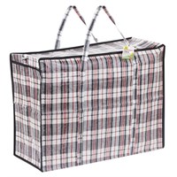 Сумка-баул хозяйственная, полипропилен, 60х45х25 см, 68 литров, черно-красная, 150 г/м2, ЛЮБАША, 604700 604700