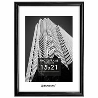 Рамка 15х21 см небьющаяся, багет 14 мм, пластик, BRAUBERG 