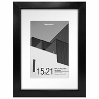 Рамка 15х21 см с паспарту 10х15 см небьющаяся, багет 20 мм, пластик, BRAUBERG 