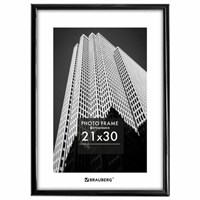 Рамка 21х30 см небьющаяся, багет 14 мм, пластик, BRAUBERG 