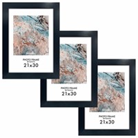 Рамка 21х30 см небьющаяся, КОМПЛЕКТ 3 шт., багет 29 мм, МДФ, BRAUBERG 