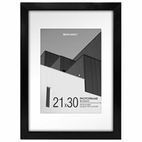 Рамка 21х30 см с паспарту 15х21 см небьющаяся, багет 20 мм, пластик, BRAUBERG 