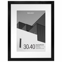 Рамка 30х40 см с паспарту 21х30 см небьющаяся, багет 20 мм, пластик, BRAUBERG 