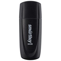 Флеш-диск 64 GB SMARTBUY Scout, USB 2.0, черный, SB064GB2SCK 513770