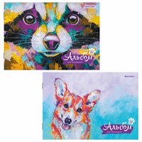 Альбомы для рисования ДЭК А4, 20 л., КОМПЛЕКТ 2 шт., скоба, обложка картон, BRAUBERG, 205х290 мм, 