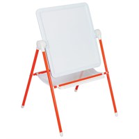 Доска-мольберт двусторонняя для мела и магнитно-маркерная (52х46 см), оранжевая/белая, ДЭМИ МДУ.08 236702