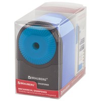 Точилка механическая BRAUBERG ULTRA для чернографитных и цветных карандашей, крепление к столу, цвет корпуса голубой с черным, 271342 271342