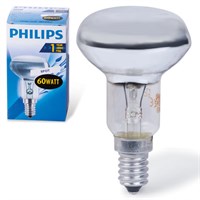 Лампа накаливания PHILIPS Spot R50 E14 30D, 60 Вт, зеркальная, колба d = 50 мм, цоколь E14, угол 30°, 382429 450730