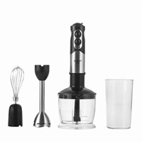 Блендер погружной SCARLETT SC-HB42F15, 700 Вт, 2 скорости, 3 насадки, стакан, черный 453173