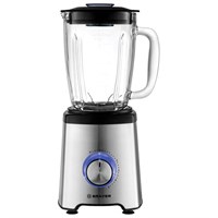 Блендер стационарный BRAYER BR1203, 1200 Вт, 5 скоростей, чаша 1,75 л, метал/стекло, серебристый 456599