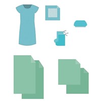 Комплект белья одноразовый акушерский КБР-12 ГЕКСА стерильный, 7 предметов 630110