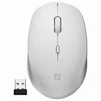 Мышь беспроводная DEFENDER Auris MB-027, USB, 3 кнопки + 1 колесо-кнопка, оптическая, белая, 52028 513819