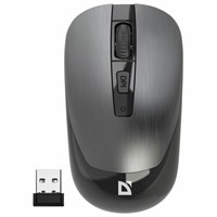 Мышь беспроводная бесшумная DEFENDER Wave MM-995, USB, 3 кнопки+1 колесо-кнопка, оптическая, серая, 52993 513823