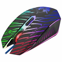 Мышь проводная игровая DEFENDER Dark Agent GM-590L, 12800 DPI, USB, 6 кнопок, оптическая, + коврик, черная, 52590 513828