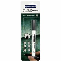Маркер-краска лаковый (paint marker) ЧЕРНЫЙ CENTROPEN, игольчатый наконечник, 0,7 мм, 9211, 5 9211 9912 152095