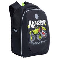 Ранец GRIZZLY анатомическая спинка, с бейджем, для мальчиков, 