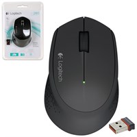 Мышь беспроводная LOGITECH M280, 2 кнопки + 1 колесо-кнопка, оптическая, черная, 910-004287 511747