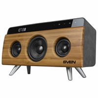 Колонка портативная SVEN HA-930, 2.0, 30 Вт, Bluetooth, FM, USB, LED-дисплей, бамбук, SV-019068 263166