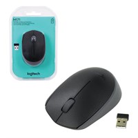 Мышь беспроводная LOGITECH M171, 2 кнопки + 1 колесо-кнопка, оптическая, черная, 910-004424 511997