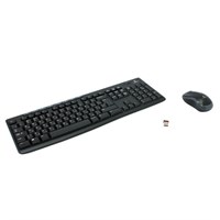 Набор беспроводной LOGITECH Wireless Combo MK270, клавиатура, мышь 2 кнопки + 1 колесо-кнопка, черный, 920-004518 511449