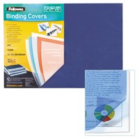 Обложки пластиковые для переплета БОЛЬШОЙ ФОРМАТ А3, КОМПЛЕКТ 100 шт., 200 мкм, прозрачные, FELLOWES, FS-53764 530262