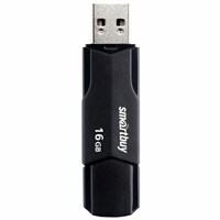 Флеш-диск 16 GB SMARTBUY Clue USB 2.0, черный, SB16GBCLU-K 513784