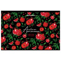 Альбом для рисования, А4, 40 листов, скоба, глянцевый лак, BRAUBERG, 200х285 мм, 