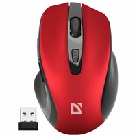 Мышь беспроводная DEFENDER Prime MB-053, USB, 5 кнопок + 1 колесо-кнопка, оптическая, красная, 52052 513821