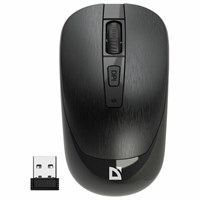 Мышь беспроводная бесшумная DEFENDER Wave MM-995, USB, 3 кнопки + 1 колесо-кнопка, оптическая, черная, 52995 513824
