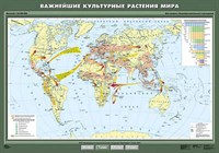 Учебн. карта "Важнейшие культурные растения мира" 100х140 8231ED