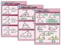 Комплект таблиц по геометрии "Планиметрия. Треугольники" (14 табл., формат А1, лам.)