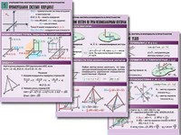 Комплект таблиц по геометрии "Стереометрия. Векторы и координаты в пространстве" (8 табл., А1, лам.)