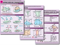 Комплект таблиц по геометрии "Стереометрия. Основные построения в пространстве" (8 табл., А1, лам.)