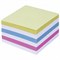 Блок для записей STAFF непроклеенный, куб 9х9х5 см, цветной, чередование с белым, 126365 126365