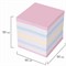 Блок для записей STAFF проклеенный, куб 9х9х9 см, цветной, чередование с белым, 129208 129208