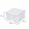Блок для записей STAFF в подставке прозрачной, куб 9х9х5 см, белый, белизна 70-80%, 129194 129194