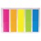Закладки клейкие неоновые STAFF, 45х12 мм, 100 штук (5 цветов х 20 листов), на пластиковом основании, 129355 129355