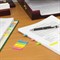 Закладки клейкие неоновые STAFF, 45х12 мм, 100 штук (5 цветов х 20 листов), на пластиковом основании, 129355 129355