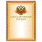 Грамота "Благодарственное письмо" А4, мелованный картон, конгрев, тиснение фольгой, желтая, BRAUBERG, 123060 123060