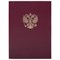 Книга учета 96 л., клетка, твердая, бумвинил, офсет, герб, А4 (200х290 мм), BRAUBERG, бордовая, 130276 130276