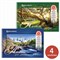 Альбомы для рисования ДЭК А4, 40 л., КОМПЛЕКТ 4 шт., гребень, обложка картон, BRAUBERG, 205х290 мм, "Природа" (2 вида), 880035 880035