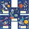 Тетрадь 18 л. HATBER клетка, обложка картон, "Космическое приключение" (5 видов в спайке),18Т5В1 - фото 49144452
