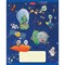 Тетрадь 18 л. HATBER клетка, обложка картон, "Космическое приключение" (5 видов в спайке),18Т5В1 106263