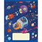Тетрадь 18 л. HATBER клетка, обложка картон, "Космическое приключение" (5 видов в спайке),18Т5В1 106263